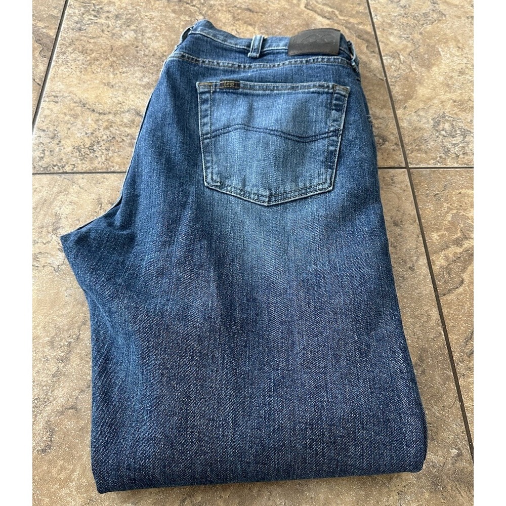 Lee Jeans Men's Sz. 36x30 Blue Regular Fit Straight Leg Flex Denim Pants